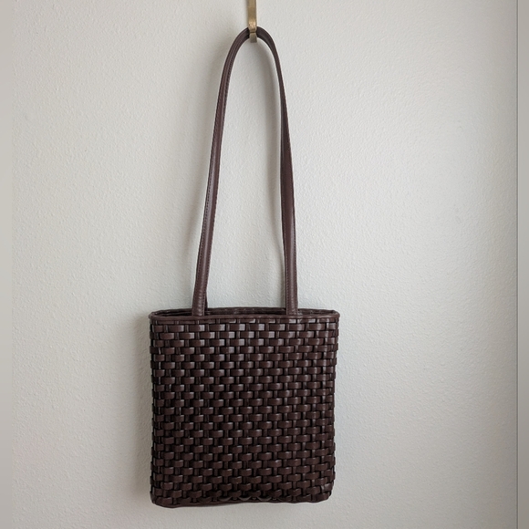 Nine West Chocolate Brown Woven Shoulder Bag - Picture 2 of 10